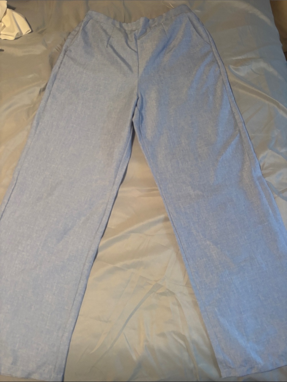 SHEIN Light Blue Wide-Leg Men’s Chinos